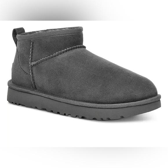 UGG Shoes - UGG Women's Gray Classic Ultra Mini Ankle Boots